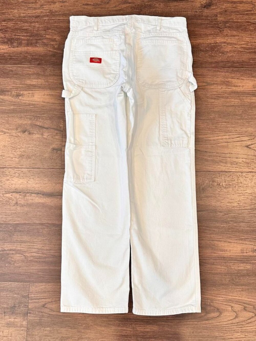 Dickies Carpenter Pants Mens 34x32 White Canvas Workwear Painter Utility Pant